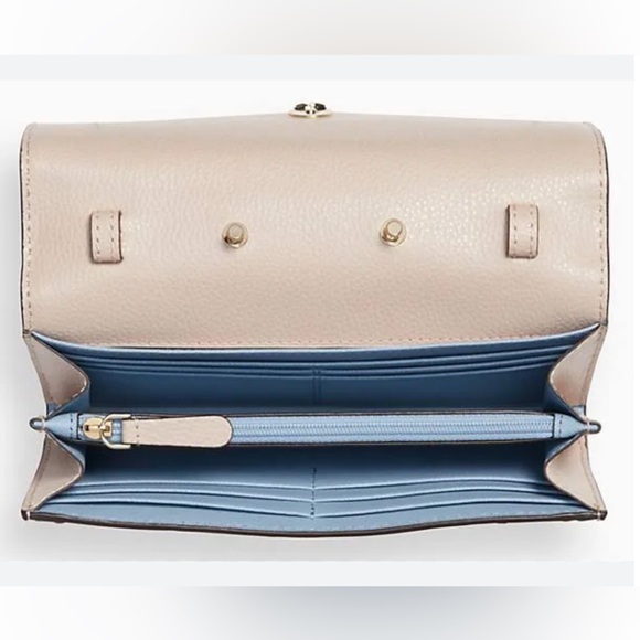 Kate Spade New York Eva Embroidered Wallet On A Change Clutch Crossbody Purse - Picture 9 of 16